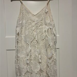 Express Ivory Lace Top